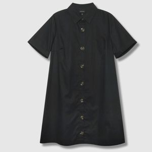 Women's Short Sleeve Button Up Dress